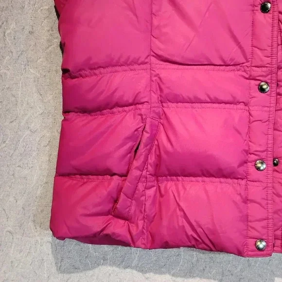Lands'  End Hot Pink/Purple 80% Down Puffer Vest in Size XL 18-20 - Picture 4 of 11